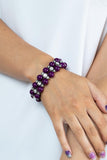 Starlight Reflection-Purple Stretch Bracelet-Paparazzi Accessories