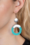 ENTRADA at Your Own Risk-Blue Earring-Paparazzi Accessories