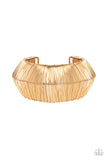Wild About Wire-Gold Cuff Bracelet-Paparazzi Accessories
