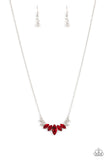 One Empire at a Time-Red Necklace-Paparazzi Accessories