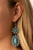 Richly Rustler-Blue Earring-Paparazzi Accessories