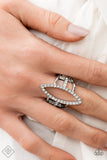 Icy Intuition-White Ring-Paparazzi Accessories