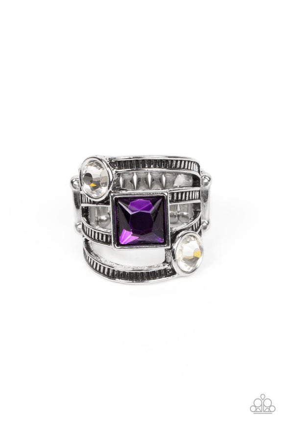 Galactic Governess-Purple Ring-Paparazzi Accessories