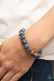 Glaze Craze-Blue Stretch Bracelet-Paparazzi Accessories