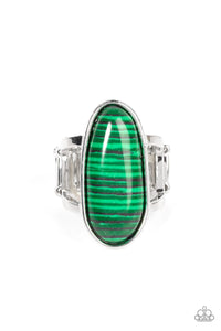 Eco Expression-Green Ring-Paparazzi Accessories