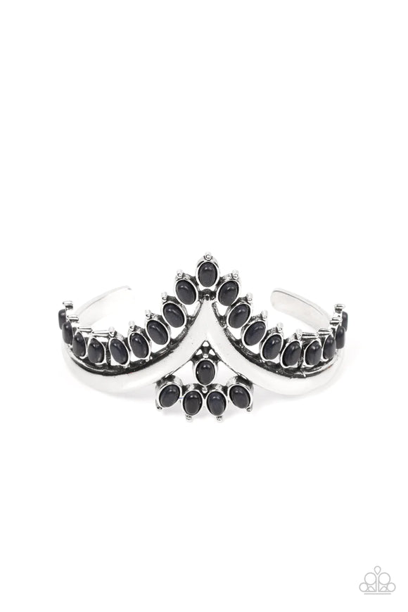 Teton Tiara-Black Cuff Bracelet-Paparazzi Accessories