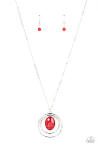 Epicenter of Elegance-Red Necklace-Paparazzi Accessories