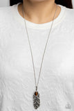 Pure QUILL-Power-Brown Necklace-Paparazzi Accessories