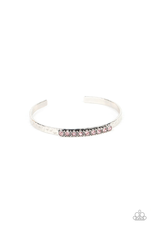 Gives Me the SHIMMERS-Pink Cuff Bracelet-Paparazzi Accessories