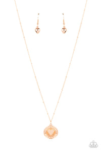 Lovestruck Shimmer-Gold Necklace-Paparazzi Accessories