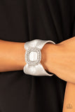 Lights, SELFIE, Action!-Silver Wrap Bracelet-Leather-Paparazzi Accessories