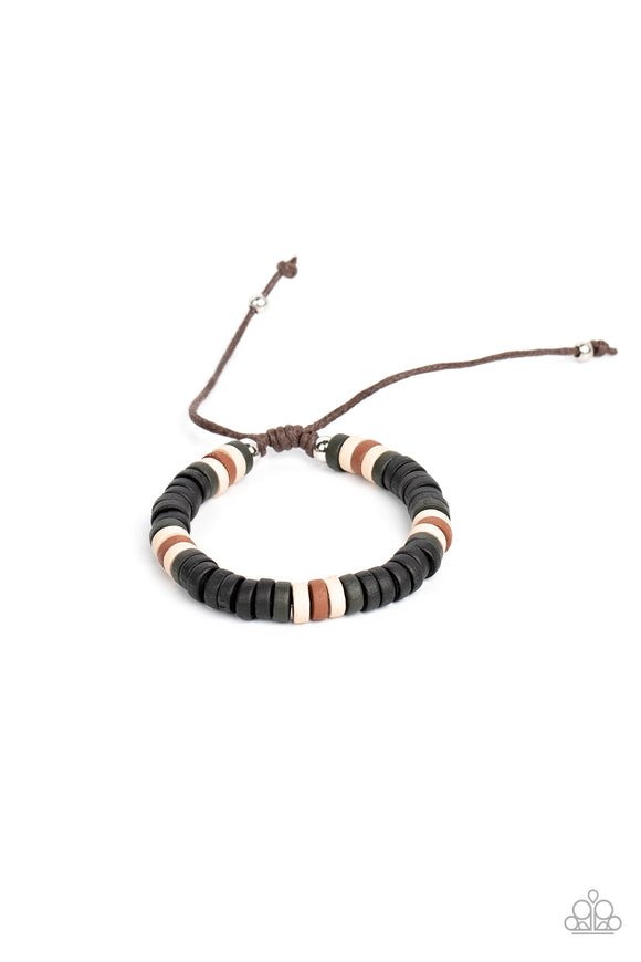 Wild Wanderer-Black Urban Bracelet-Wood-Paparazzi Accessories