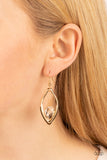 Beautifully Bejeweled-Gold Earrings-Paparazzi Accessories