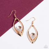 Beautifully Bejeweled-Gold Earrings-Paparazzi Accessories