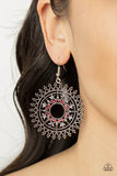 Revel in Radiance-Red Earring-Paparazzi Accessories