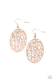 Secret Orchards-Rose Gold Earring-Paparazzi Accessories