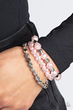 Shoreside Soiree-Pink Stretch Bracelet-Paparazzi Accessories