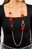 Beach Hub-Red Necklace-Paparazzi Accessories