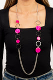 Beach Hub-Pink Necklace-Paparazzi Accessories