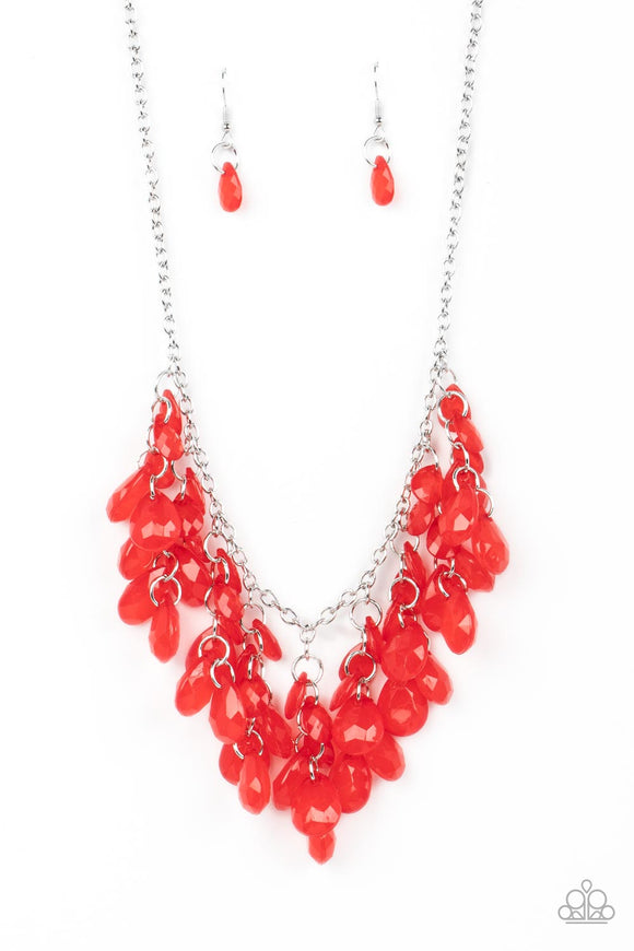 Crystal Cabaret-Red Necklace-Paparazzi Accessories