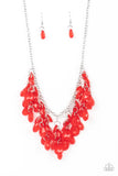Crystal Cabaret-Red Necklace-Paparazzi Accessories