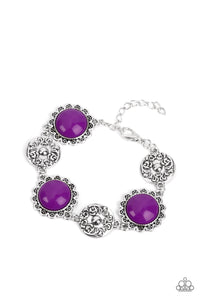Positively Poppy-Purple Clasp Bracelet-Paparazzi Accessories
