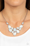 Keeps GLOWING and GLOWING-White Necklace-Paparazzi Accessories