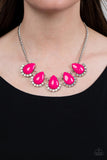Ethereal Exaggerations-Pink Necklace-Iridescent-Paparazzi Accessories