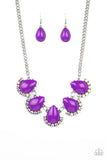 Ethereal Exaggerations-Purple Necklace-Iridescent-Paparazzi Accessories