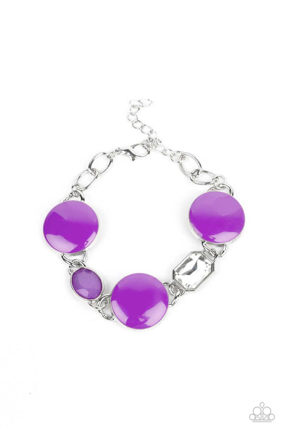 Dreamscape Dazzle-Purple Clasp Bracelet-Paparazzi Accessories