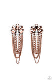 Reach for the SKYSCRAPERS-Copper Post Earring-Paparazzi Accessories