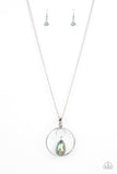Swinging Shimmer-Green Necklace-Iridescent-Paparazzi Accessories