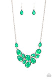 Keeps GLOWING and GLOWING-Green Necklace-Paparazzi Accessories