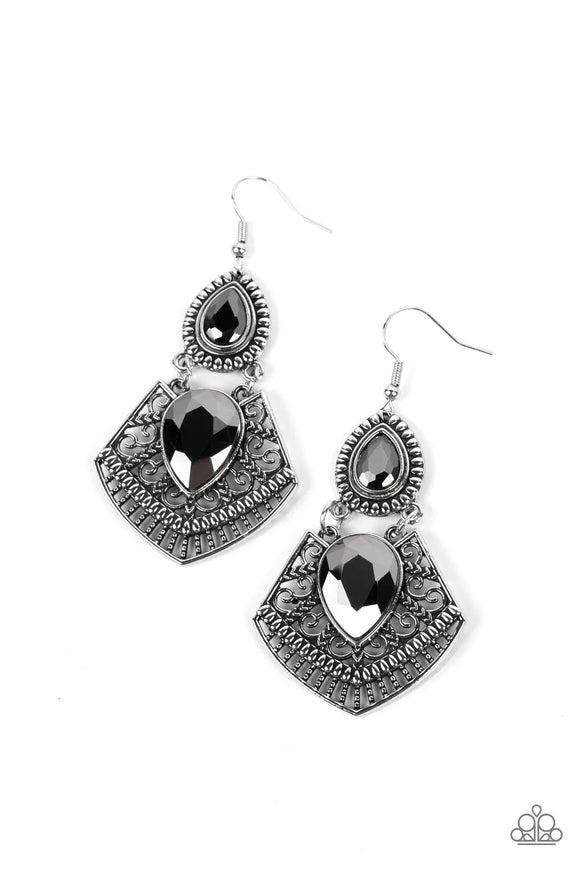 Royal Remix-Silver Earring-Paparazzi Accessories