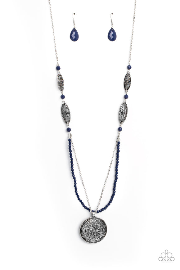 Garden of Grace-Blue Necklace-Paparazzi Accessories