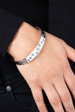 Starburst Shimmer-Blue Cuff Bracelet-Paparazzi Accessories
