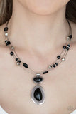 Discovering New Destinations-Black Necklace-Paparazzi Accessories