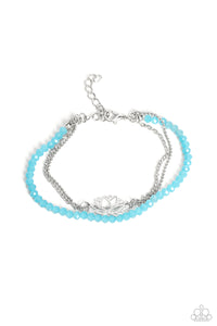 A LOTUS Like This-Blue Clasp Bracelet-Paparazzi Accessories