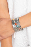 Still FLORAL Stones-Multi Cuff Bracelet-Paparazzi Accessories
