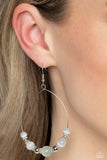 Cats Eye Charisma-White Earring-Paparazzi Accessories