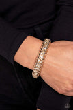 Crafted Coals-Gold Hinge Bracelet-Paparazzi Accessories