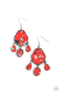 Organic Optimism-Red Earring-Paparazzi Accessories