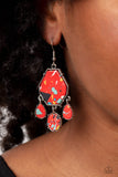 Organic Optimism-Red Earring-Paparazzi Accessories