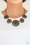 Hey, SOL Sister-Black Necklace-Brass-Paparazzi Accessories.