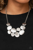 A Hard LUXE Story-White Necklace-Paparazzi Accessories.