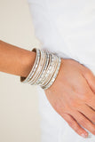 A Wait-and-SEQUIN Attitude-Brown Wrap Bracelet-Paparazzi Accessories.