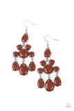Afterglow Glamour-Brown Earring-Paparazzi Accessories.