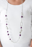 All About Me-Purple Necklace-Paparazzi Accessories.