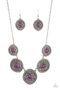 Alter ECO-Purple Necklace-Paparazzi Accessories.