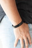 Always An Adventure-Black Urban Bracelet-Leather-Paparazzi Accessories.